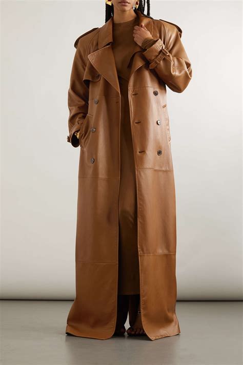 yves saint laurent leather trench coat|Saint Laurent jacket men's.